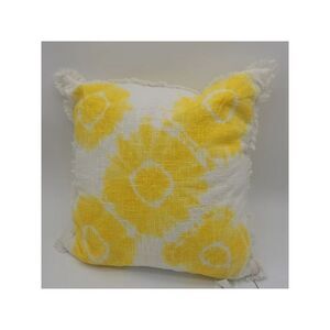 LACOURTE Dotty Yellow Patterned 20 x 20 in Decorative Pillow